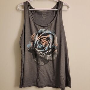 Torrid rose tank top, Size 1/1x, Grey